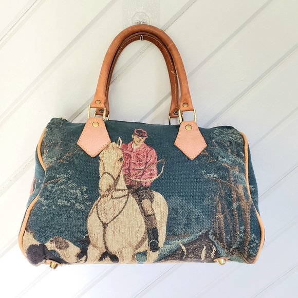 Katy Texas USA Excessories Handbags - ¤ Vintage ¤ Equestrian Tapestry Purse